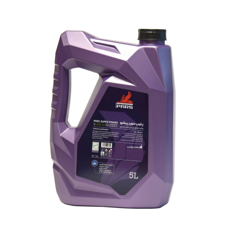 روغن موتور پارس سوپر پیشرو کد 10W-40 SM حجم 5 لیتر