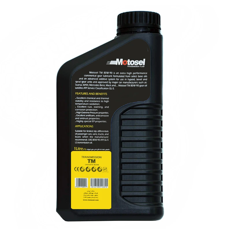 روغن گیربکس خودرو موتوسل مدل GL5 80W-90 حجم 1000 میلی لیتر مناسب 207